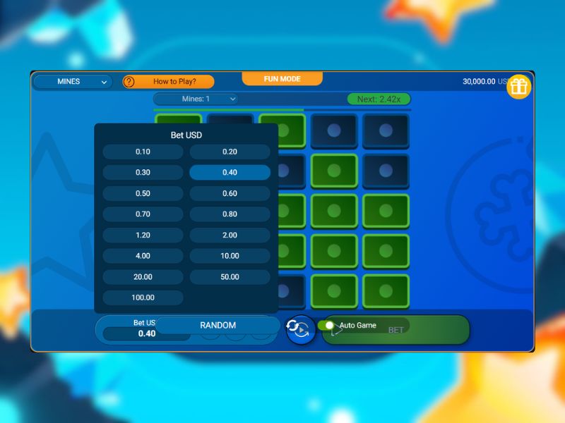 Технические параметры Mines
