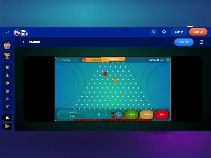 Plinko Mr.Bet – zagraj w Plinko na prawdziwe pieniądze na Mr.Bet