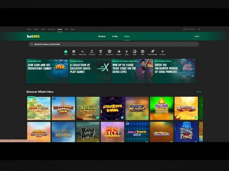 Registration in bet365 casino