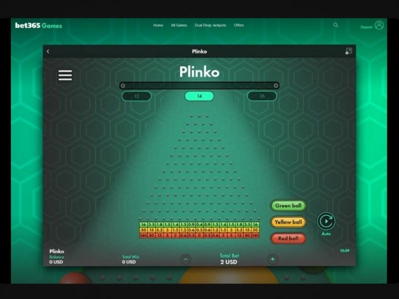 withdraw winnings from Plinko at bet365 casino