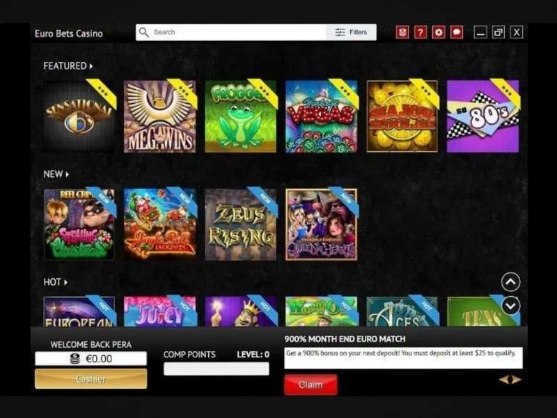 Make a Deposit at EuroBets Casino