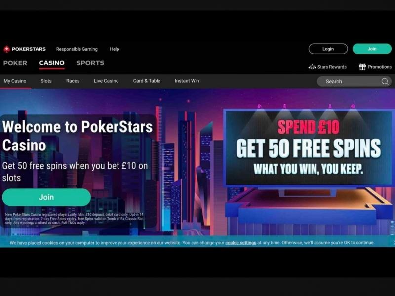 register at PokerStars casino